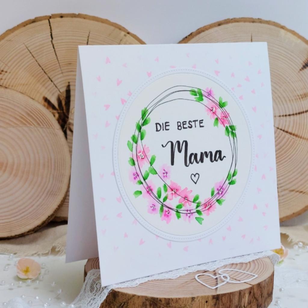 Grusskarte zum Muttertag - "Die beste Mama!" - rosa - Image 2