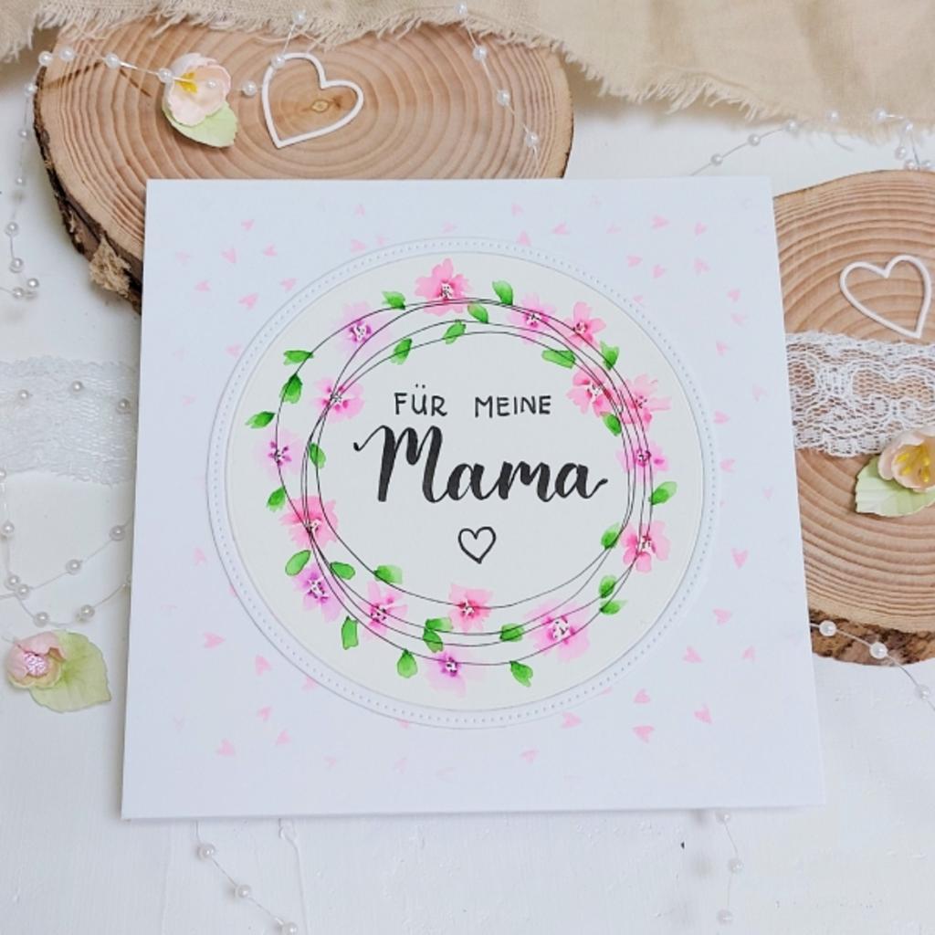 Grusskarte zum Muttertag - "Für meine Mama!" - rosa