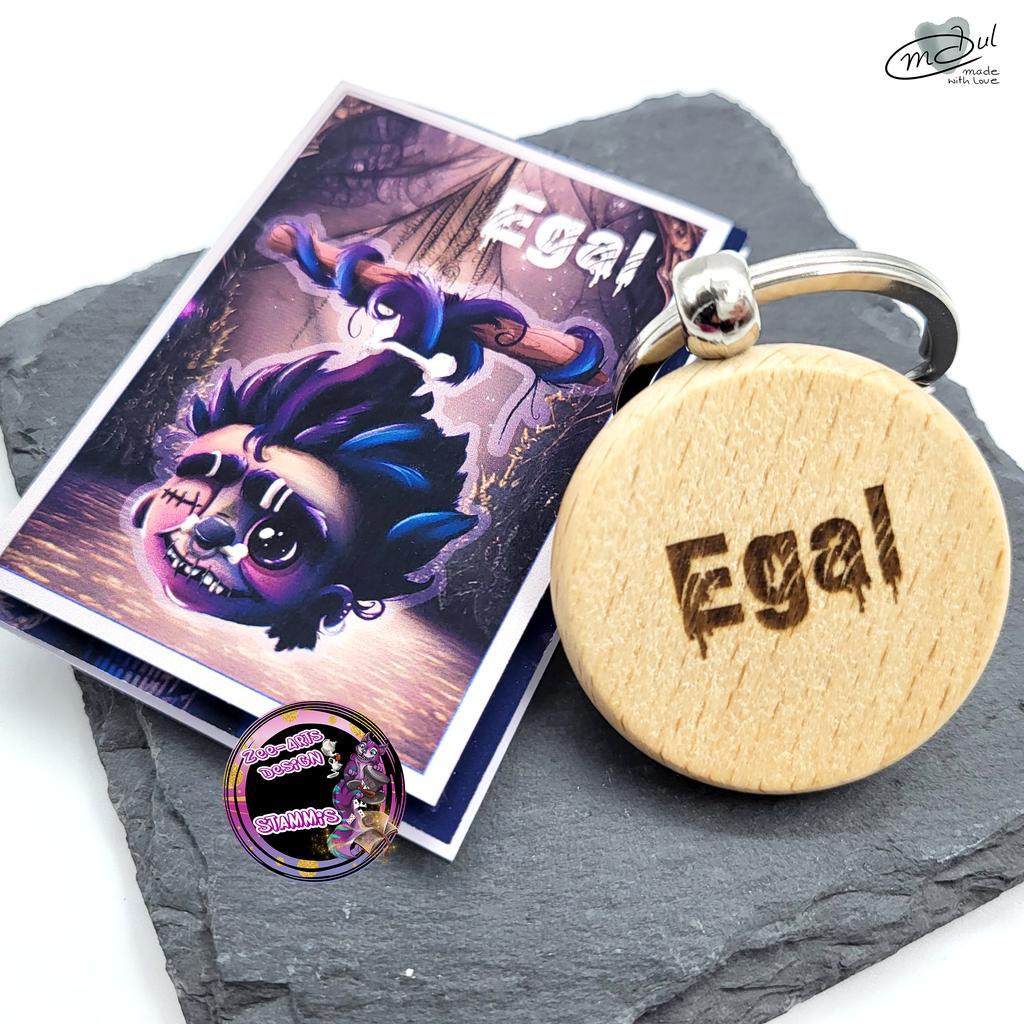 Schlüsselanhänger Buche graviert