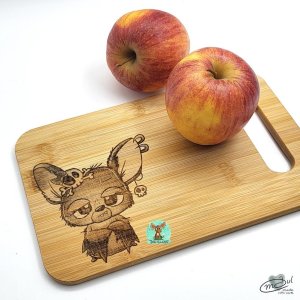 Holzbrett / Jausenbrett Bambus graviert, *Fleddi*