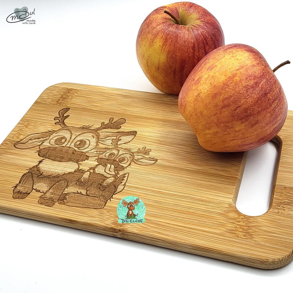 Holzbrett / Jausenbrett Bambus graviert