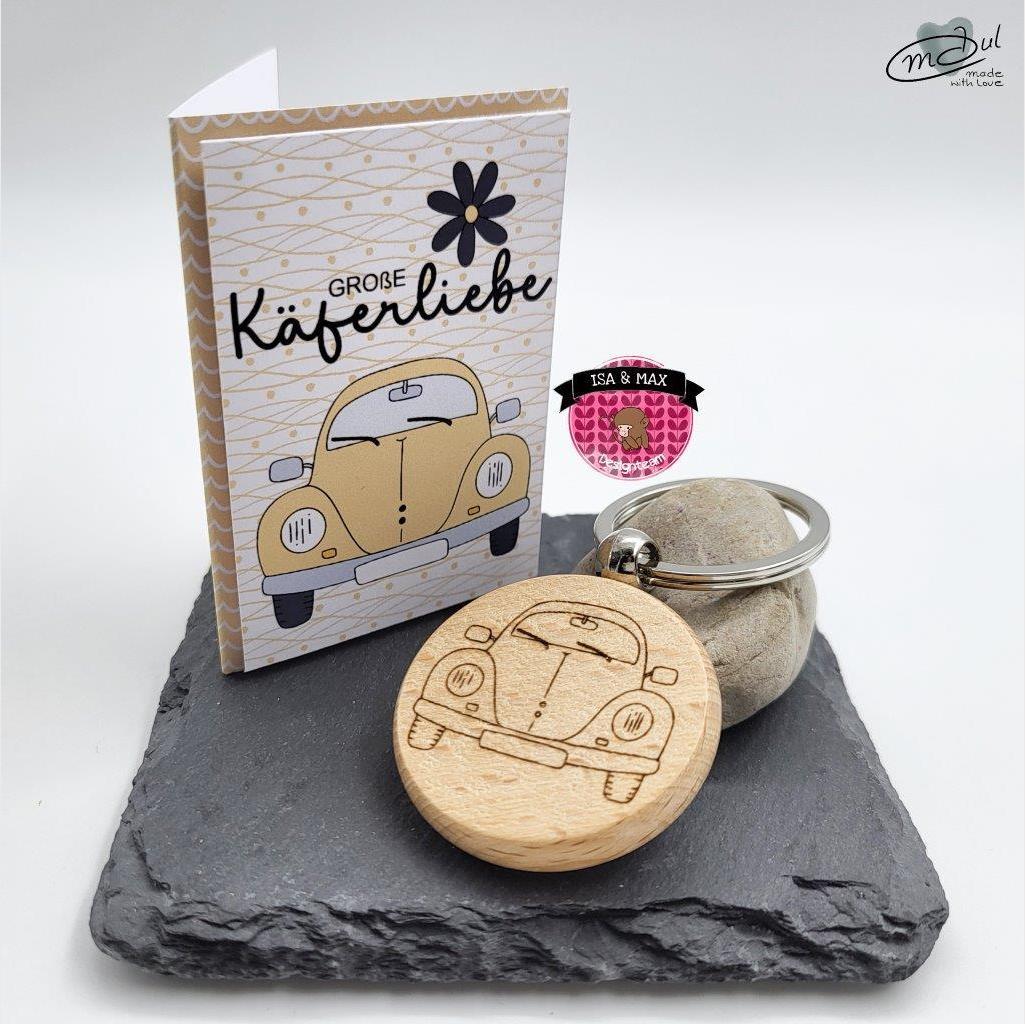 Schlüsselanhänger Buche graviert