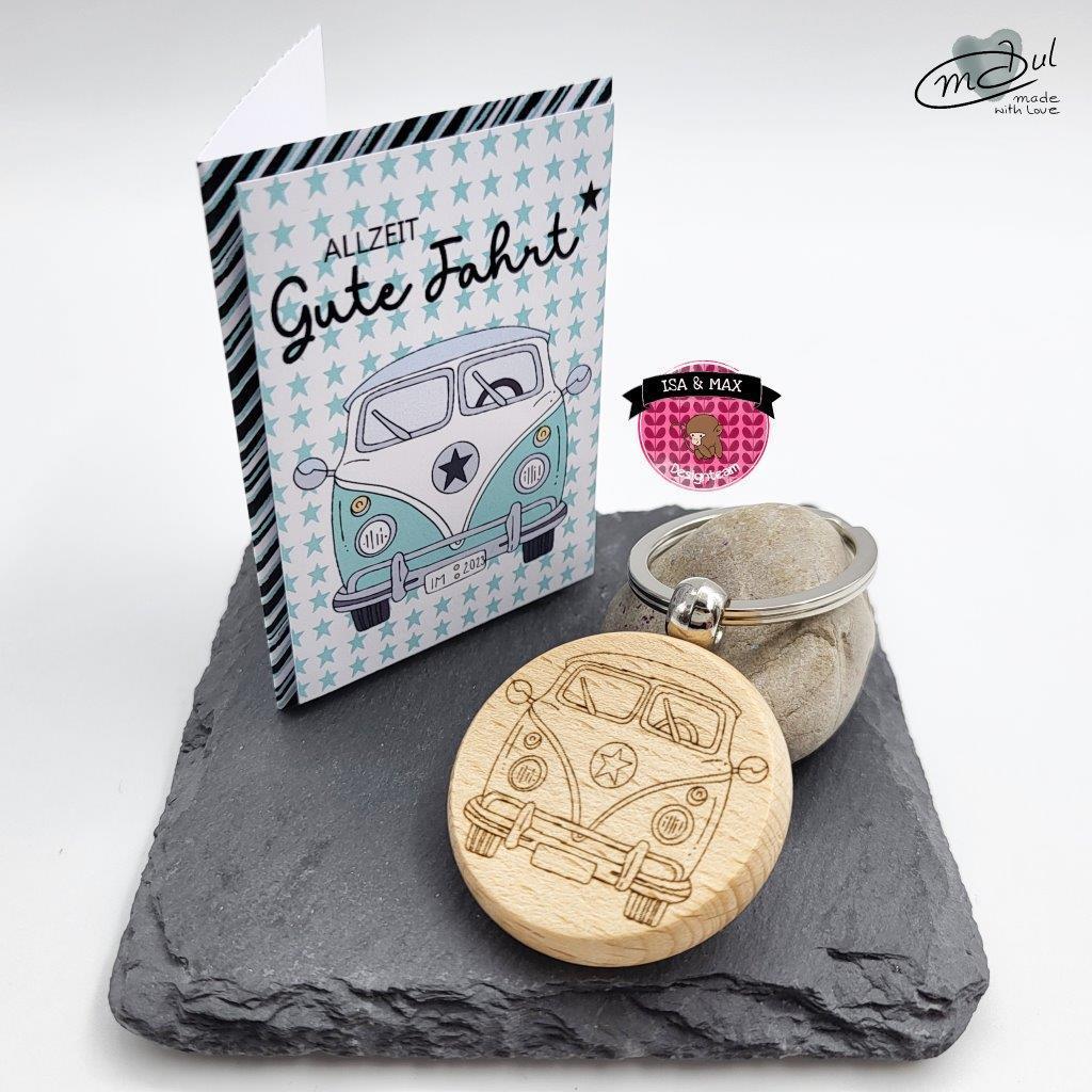 Schlüsselanhänger Buche graviert