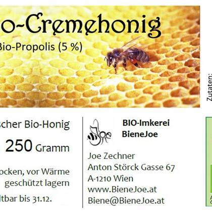Bio-Cremehonig mit 5% Propolis 250 Gramm