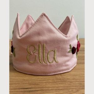 Geburtstagskrone Handbestickt