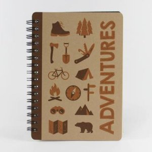 Spiralnotizbuch „Adventures“, Größe DIN A6