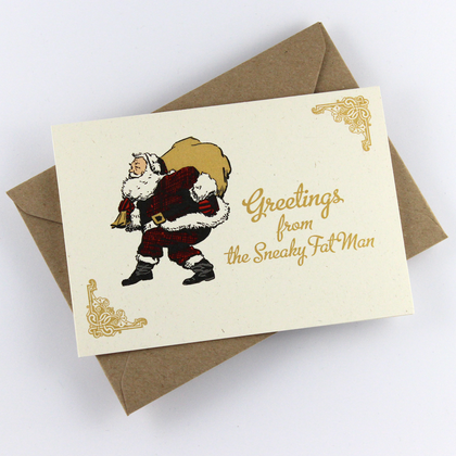 Weihnachtskarte "Sneaky Fat Man"