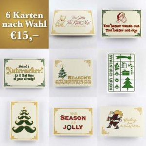 6 Weihnachtskarten nach Wahl