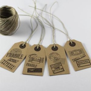 8 rustikale Geschenkanhänger Poststempel