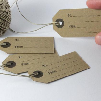 8 rustikale Geschenkanhänger Poststempel - Image 3