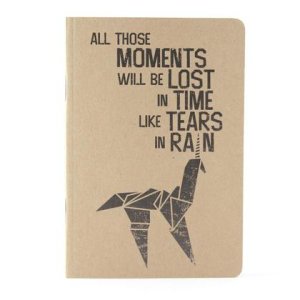 Notizbuch „All those moments will be lost in time like tears in rain“, A6