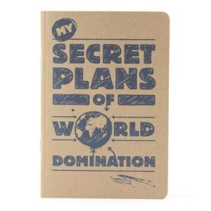 Notizbuch „My Secret Plans of World Domination“, A6