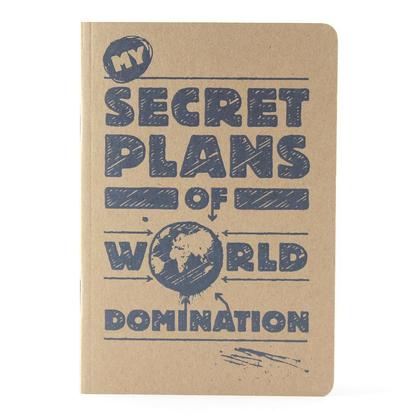 Notizbuch "My Secret Plans of World Domination"