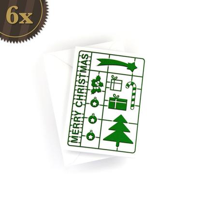 6x Weihnachtskarte „Weihnachten Modellbaukasten"