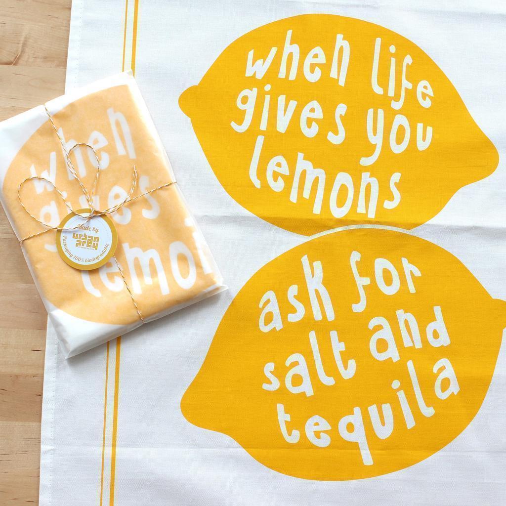 Zitronen Geschirrtuch