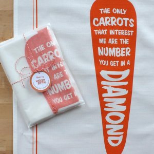 Karotte Geschirrtuch