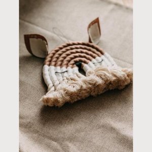 Makramee Regenbogen Bambi