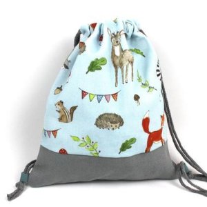 KInder-Rucksack – Wald in blau