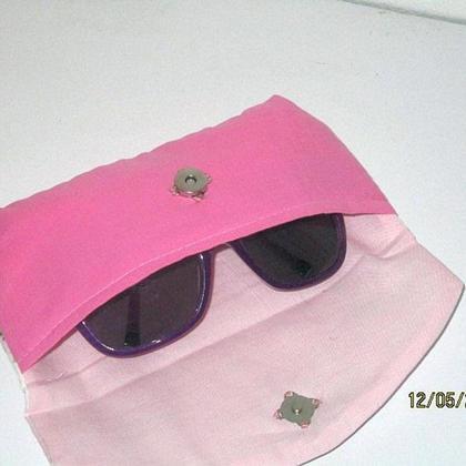 Brillenetui- Brillentasche  rosa Rosen