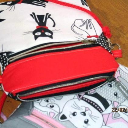 Katze Schultertasche