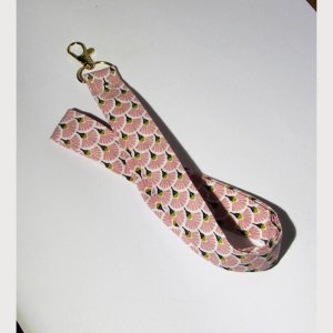 Schlüsselband art deco, japanisches   Design, rosa