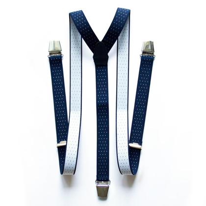 Handgefertigte Hosenträger - dunkelblau
