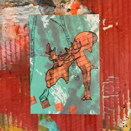 Weihnachtskarte / "Küss den Frosch“