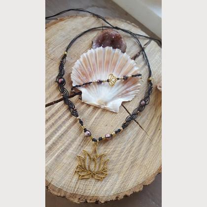 LOTUS Rhodonit Halskette