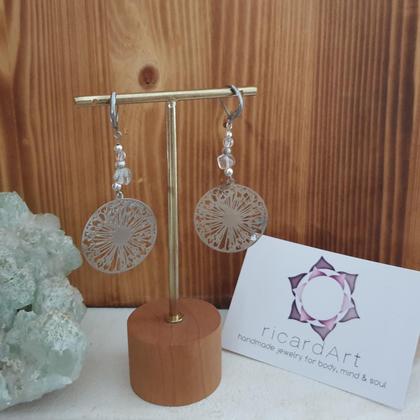 Bergkristall Ohrringe 'Pusteblume silber' - Image 2