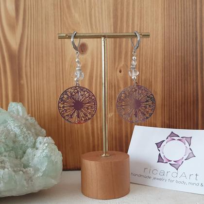 Bergkristall Ohrringe 'Pusteblume silber' - Image 3