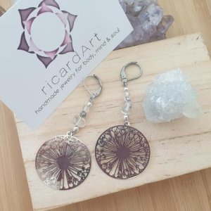 Bergkristall Ohrringe ‚Pusteblume silber‘