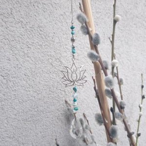 Lotus – Türkis Sonnenfänger silber