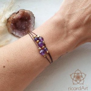 Amethyst Armband *Sahasrara gold*