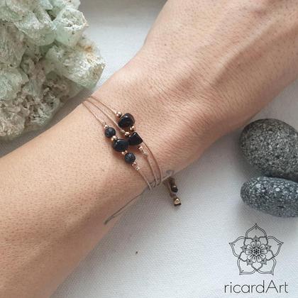 Obsidian Armband 'Mūlãdhãra'