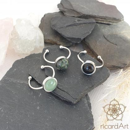 Edelstahlring 'crystal healing'