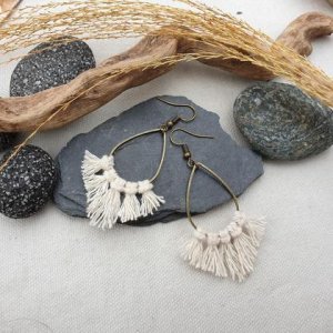 Ohrringe ‚Boho Tears‘ *bronze/natur