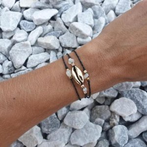 KAURI – Wickelarmband ‚Mondstein gold‘
