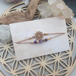 AMETHYST Doppelarmband *MANDALA gold