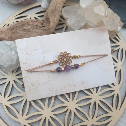 AMETHYST Doppelarmband *MANDALA gold