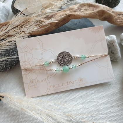 Doppelarmband 'Aventurin - Lebensblume' - Image 4