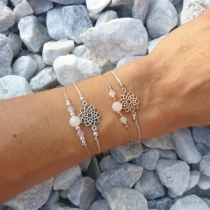 ROSENQUARZ Doppelarmband *MANDALA*