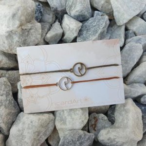 Armband ‚WELLE‘ bronze/silber