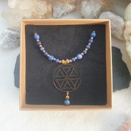 Lapislazuli Halskette *Seed of Life* - Image 3