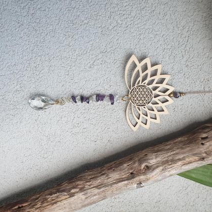 Amethyst/Bergkristall Sonnenfänger *LOTUS* - Image 3