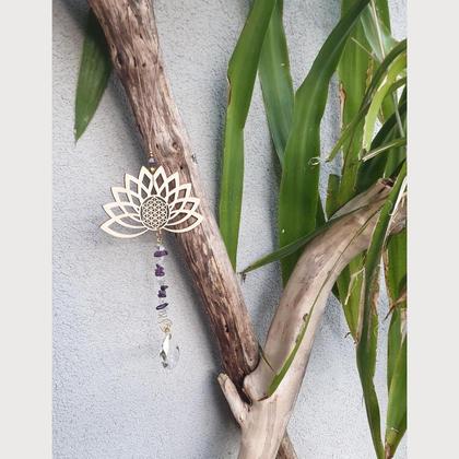 Amethyst/Bergkristall Sonnenfänger *LOTUS* - Image 2