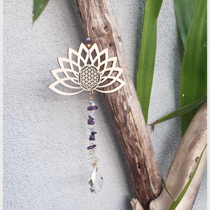 Amethyst/Bergkristall Sonnenfänger *LOTUS*