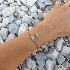 Partnerarmband *TÜRKIS  18k vergoldet