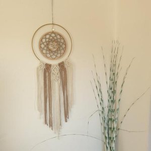 Makrameedesign/Traumfänger *OM* *natural duo