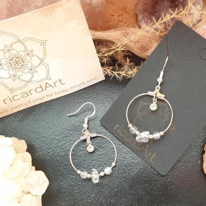 Bergkristall Creolen *20mm silver