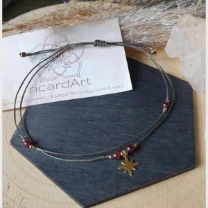 GRANAT Fußband *STERN* gold/oliv